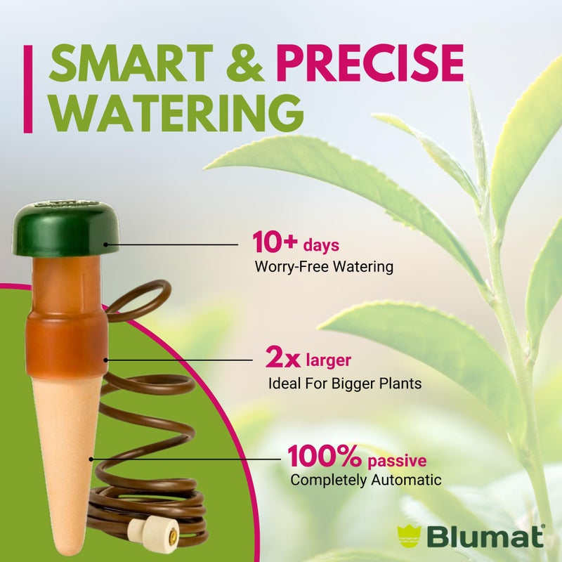 Blumat Plant Watering Devices | Classic XL Self Watering Planter Insert | Automatic Drip Plant Watering Stakes for Pots | Prevents Overwatering and Underwatering for Healthy Growth | 4 Pack - Image 3
